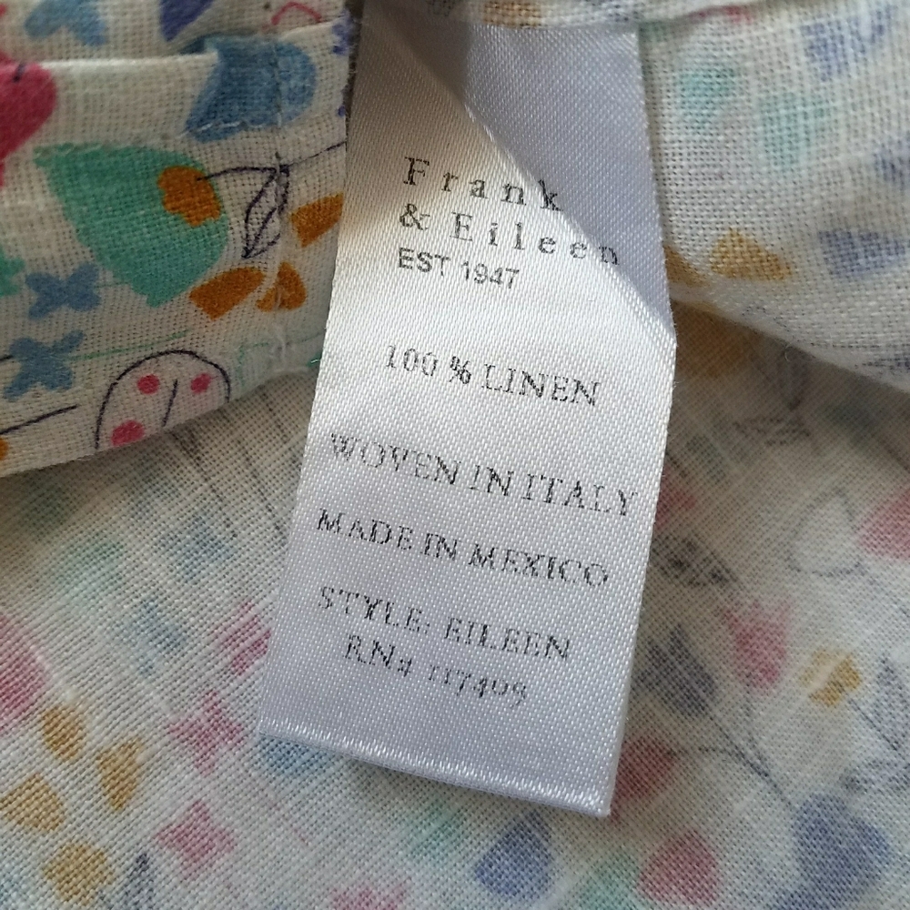 Frank & Eileen EILEEN Multi Color Print Classic Top - Picture 9 of 10